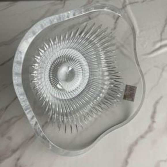 New In Box Vintage Mikasa Crystal Meridian 7in Accent Bowl - Picture 4 of 10